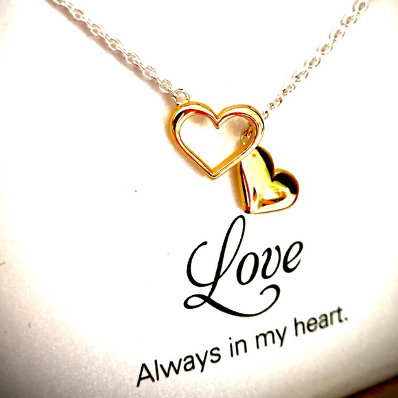 Unwritten Sterling Silver Gold Two-Tone Necklace - Picture 4 of 4